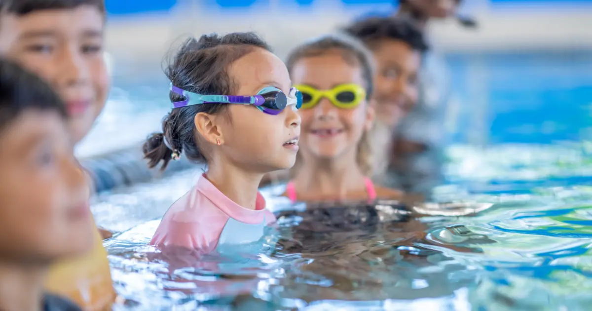 Young swimmer representing the Birmingham community