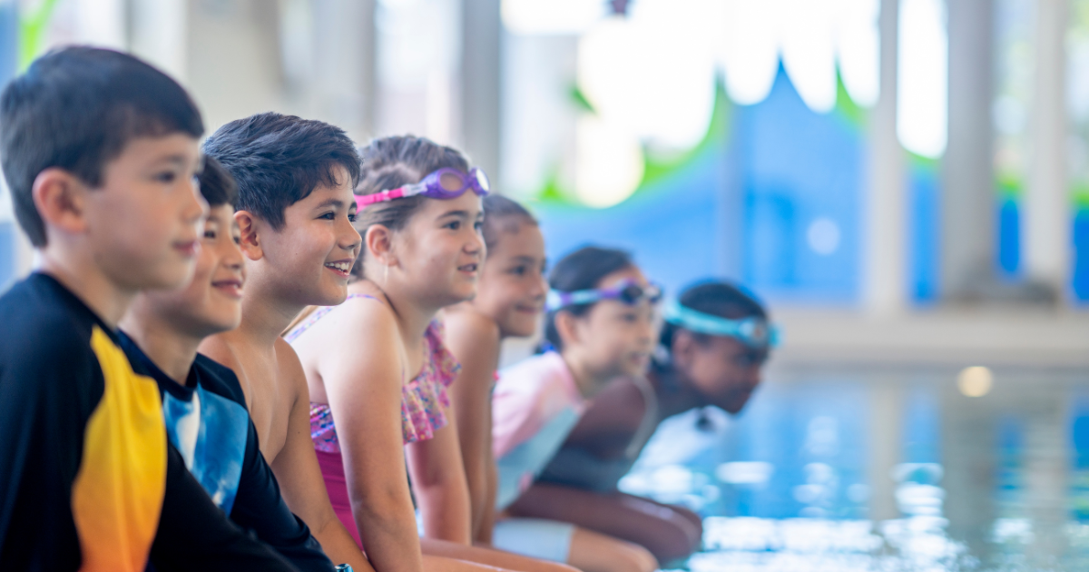 Halesowen swimmer warming up before a lesson